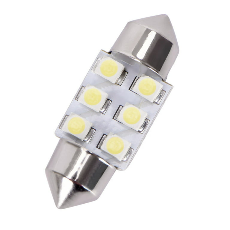 10 X Festoon Xenon WHITE 31mm LED Dome Light Bulb 12 SMD LED chips Interior 3528 